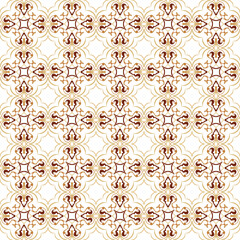 Warm Vintage Turkish Pattern – Seamless Islamic Ornamental Design with Burnt Orange Accents