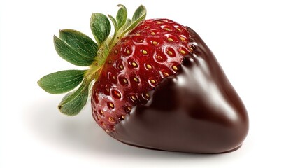 Delicious chocolate-covered strawberry