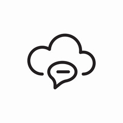 Speech message cloud icon vector 