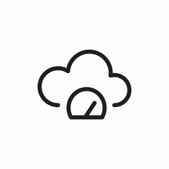  ⁠cloud speed performance icon vector 