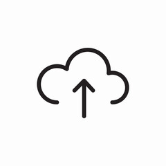 Cloud upload icon vector 