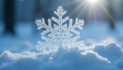 snowflake on blue background