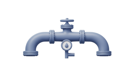Isolated Water Pipe with Gauge