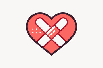 heart with bandage symbol