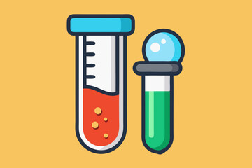 test tube bubbling liquid icon