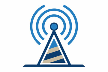 radio signal tower icon waves