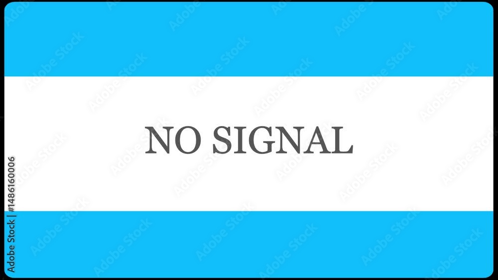 Poster signal loss animation with color bars and glitch effect. no signal animation with color bar display 
