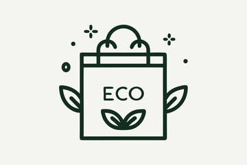 shopping bag line icon clean design