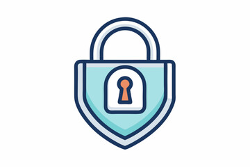 padlock icon with center keyhole