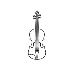 Fototapeta premium Violin icon representing concepts of music, classical performance, and artistic expression