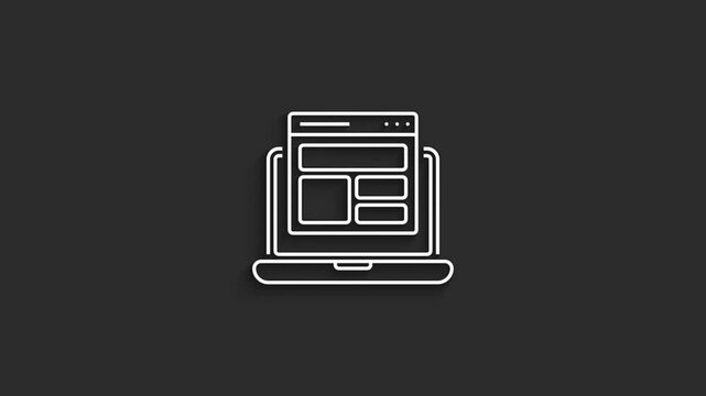 Template &ndash; Email Format Lineal Icon Animation 4K Black Background