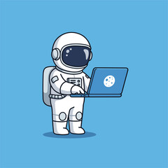 Cute astronaut vector cartoon illustration