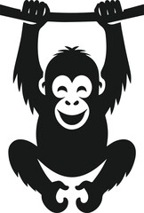 orangutan vector wild animal silhouette