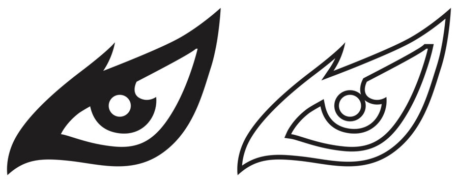 Tribal Hawk Eye Tattoo Design Vector.