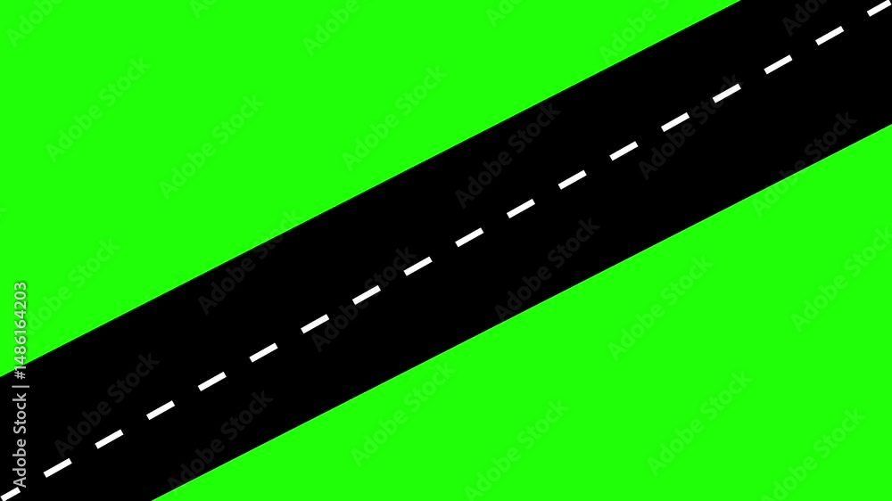 Poster road highway design element for modern visuals. abstract road highway design element on green backgr