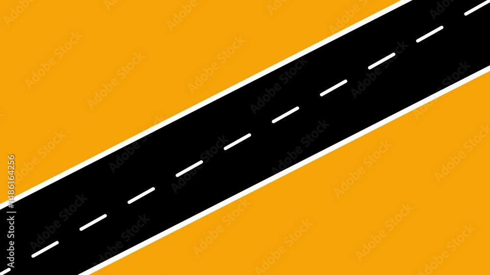 Poster road highway design with diagonal yellow elements. road highway design element with diagonal composi
