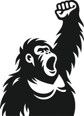 orangutan vector wild animal silhouette