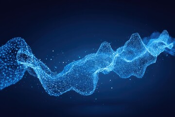 Abstract Blue Wave of Energy and Light