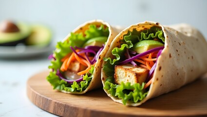 Whole Grain Veggie Tofu Wrap