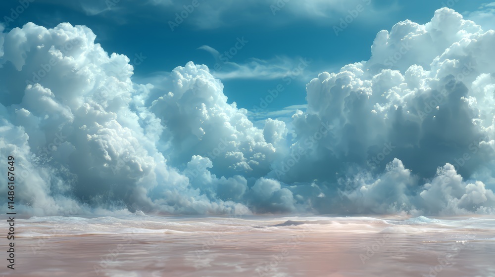 Poster the sky is filled with clouds, creating a moody atmosphere. the clouds are scattered throughout the 