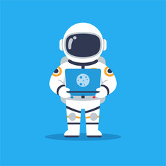 Cute astronaut vector cartoon illustration
