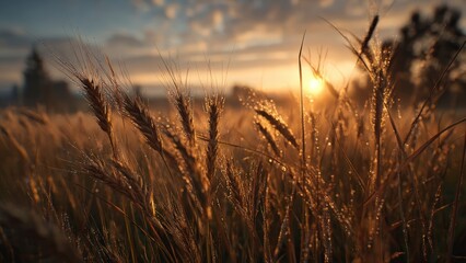Fototapeta premium Morning Light Over Ripe Wheat