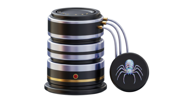 Isolated Database Server with Spider Icon
