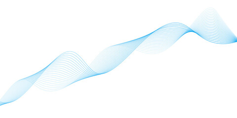 Abstract vector background with blue wavy lines. Blue wave background. Blue lines vector illustration. Curved wave. Abstract wave element.	