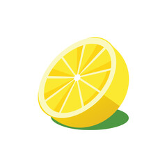 sliced lemon vector