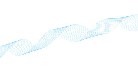 Abstract vector background with blue wavy lines. Blue wave background. Blue lines vector illustration. Curved wave. Abstract wave element.	