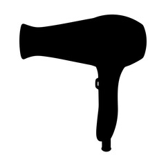 Silhouette of a hair dryer, a common personal care appliance