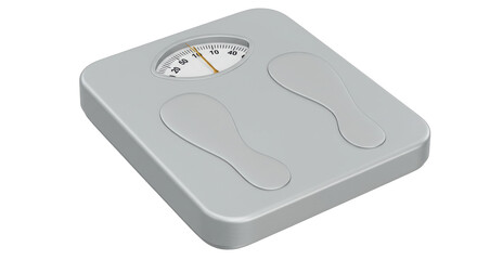 Isolated Weighing Scale with Footprints Design for Health and Fitness