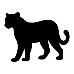 Silhouette of a majestic panther, a powerful symbol of strength and elegance