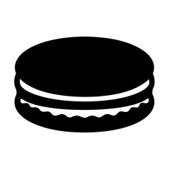 Silhouette of a delicious looking macaron cookie stacked and ready to eat