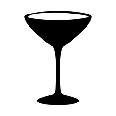 Elegant Silhouette of a Classic Martini Glass with a Modern Appeal
