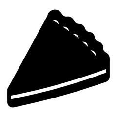 Minimalist Pie Slice Illustration Delicious Dessert Ready to Be Served