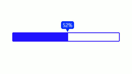 Progress loading bar  download illustration with white background.