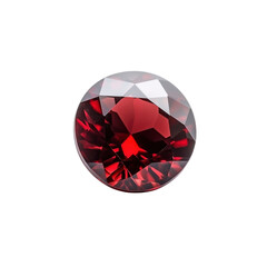 Sparkling Red Garnet Gemstone, Close-up Macro Shot