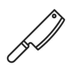 butcher knife editable stroke outline icon silhouette vector