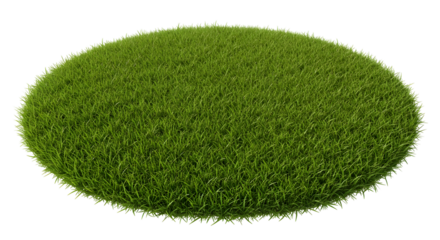 Green Grass Patch Isolated Transparent Background Perfect for Design Projects and Compositions