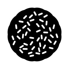 A Delicious Cookie with Sprinkles Isolated on White Background for Graphic Design