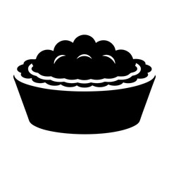 Stylized Silhouette of a Sweet Pie Dessert, Ready to be Enjoyed