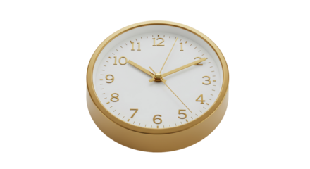 Isolated Modern Wall Clock Design Minimalist 3D Render