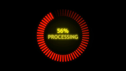 Circular Download Progress Bar Illustration on Dark Background