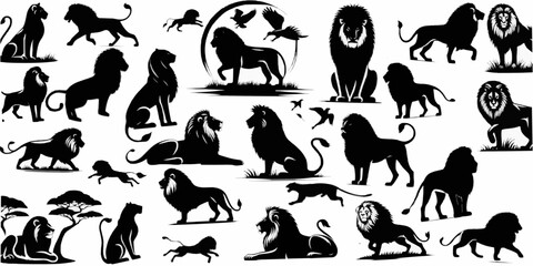 Vector illustration of a lion image, can be used for various design components