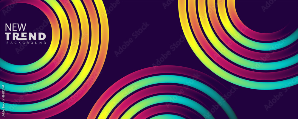 Aufkleber abstract design background, abstract orange and red gradient geometric shape circle background. mode