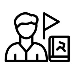 Tour Guide Vector Icon Style