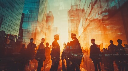 City at Dusk: A Symphony of Human and Architecture