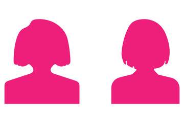 Silhouette avatar profile picture icon set, Profile icon. Avatar icons set. Male and female head silhouettes. Vector eps 10
