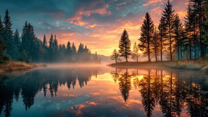 Fototapeta premium Natural Harmony at Dusk